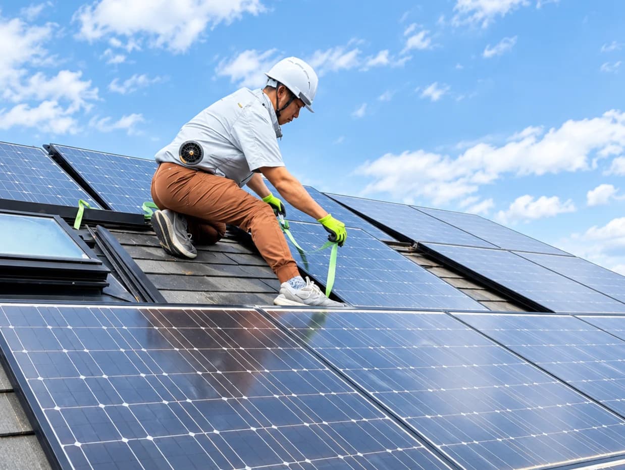 戸建て住宅の太陽光発電修理に18年