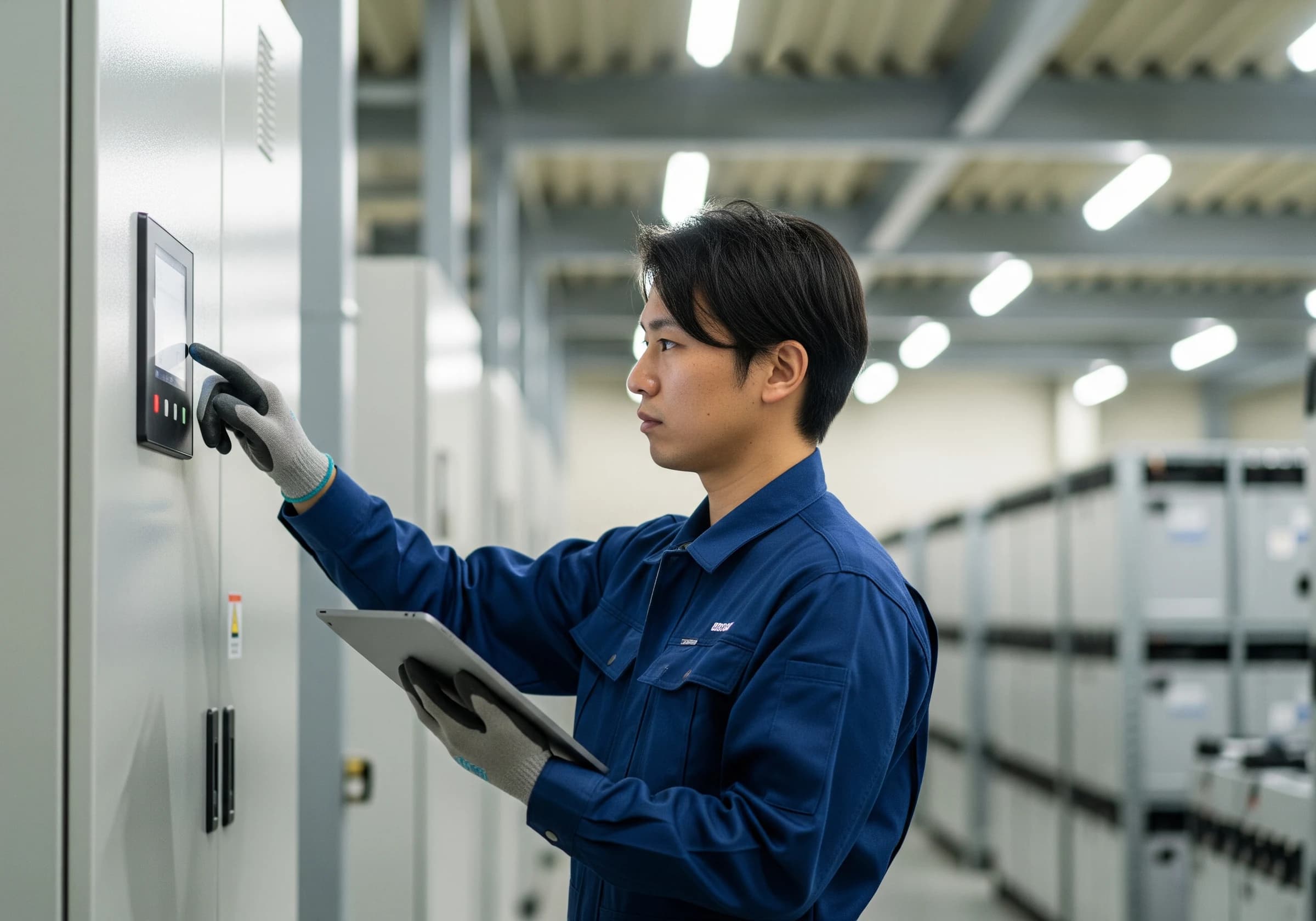 有資格の技術者が施工